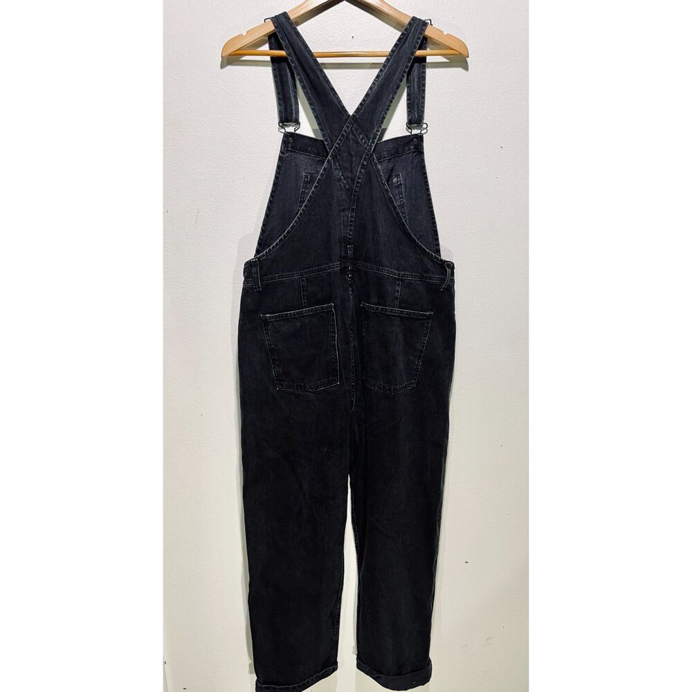 Free People Dark Denim Straight Leg Jumpsuit